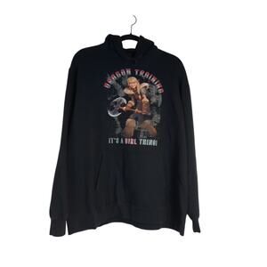 Dream Works The Hidden World Dragon Training It's a Girl Thing Black Hoodie XL‎